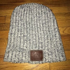 Love Your Melon Navy and White Speckled Beanie